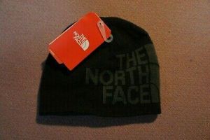 sns חורף The North Face - reversible - men&#039;s o/s - black and gray - winter hat